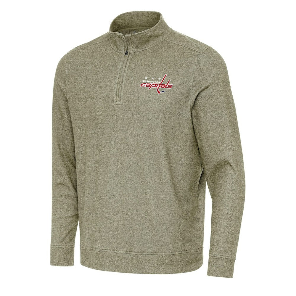 NHL Washington Capitals Antigua Subtle Quarter-Zip Sweatshirt - Olive