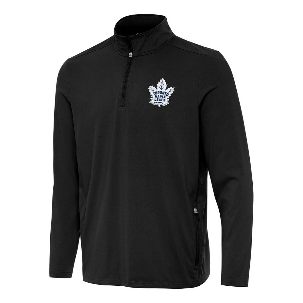 NHL Toronto Maple Leafs Antigua Perilous Quarter-Zip Sweatshirt - Black