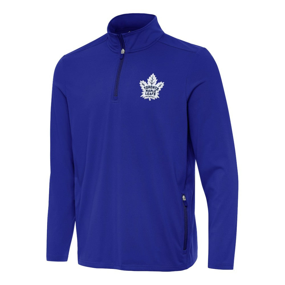 NHL Toronto Maple Leafs Antigua Perilous Quarter-Zip Sweatshirt - Royal