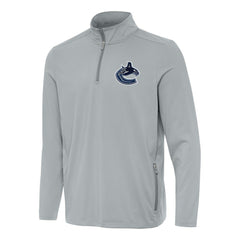 NHL Vancouver Canucks Antigua Perilous Quarter-Zip Sweatshirt - Gray
