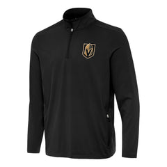 NHL Vegas Golden Knights Antigua Perilous Quarter-Zip Sweatshirt - Black