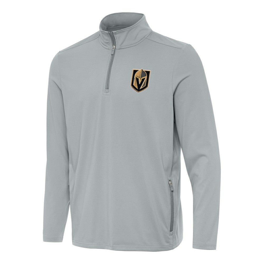 NHL Vegas Golden Knights Antigua Perilous Quarter-Zip Sweatshirt - Gray