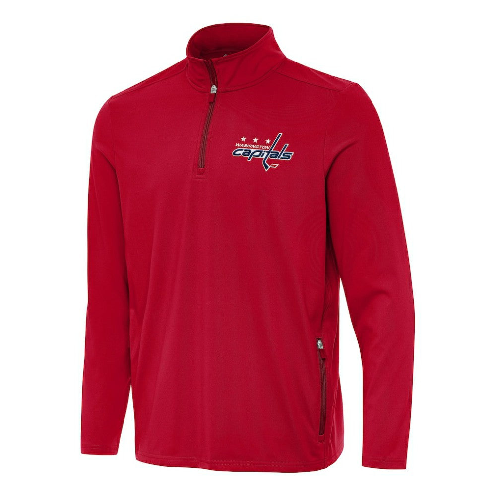 NHL Washington Capitals Antigua Perilous Quarter-Zip Sweatshirt - Red