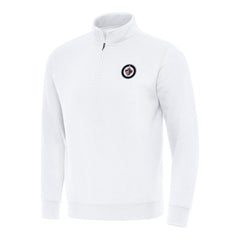 NHL Winnipeg Jets Antigua Victory Quarter-Zip Mock Sweatshirt - White