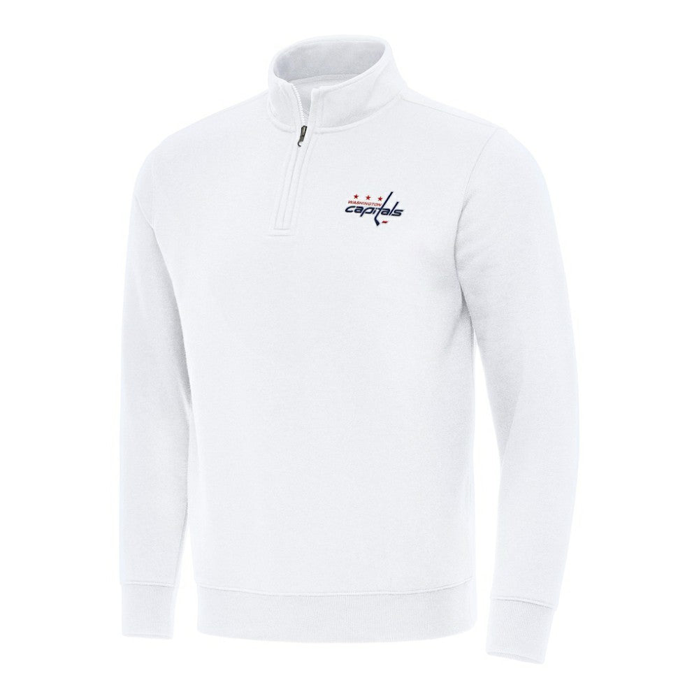 NHL Washington Capitals Antigua Victory Quarter-Zip Mock Sweatshirt - White