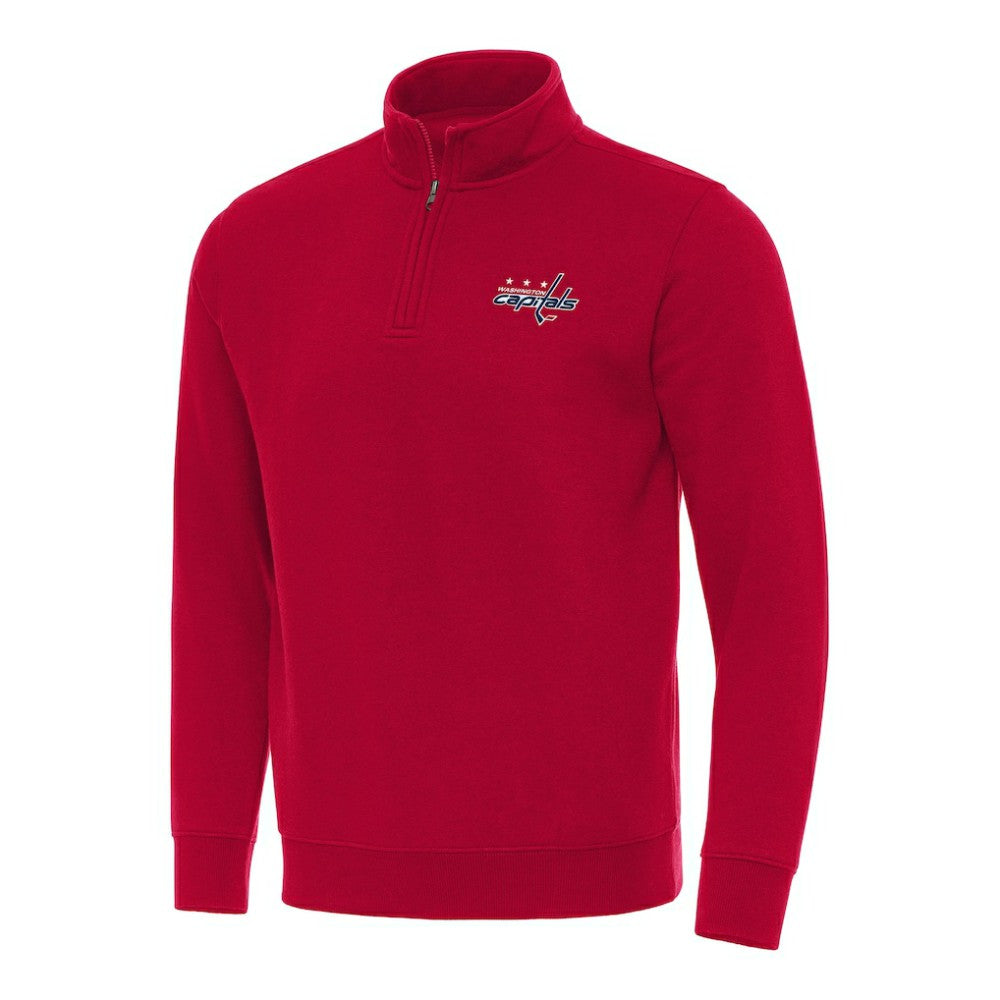 NHL Washington Capitals Antigua Victory Quarter-Zip Mock Sweatshirt - Red