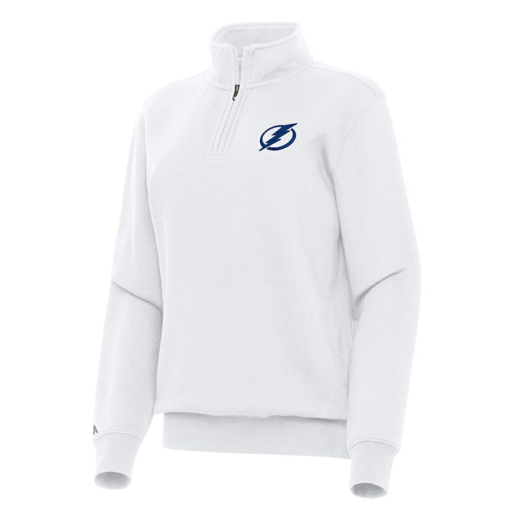 NHL Tampa Bay Lightning Antigua Women's Victory Quarter-Zip Sweatshirt - White
