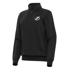 NHL Tampa Bay Lightning Antigua Women's Victory Quarter-Zip Sweatshirt - Black