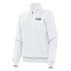 NHL Washington Capitals Antigua Women's Victory Quarter-Zip Sweatshirt - White