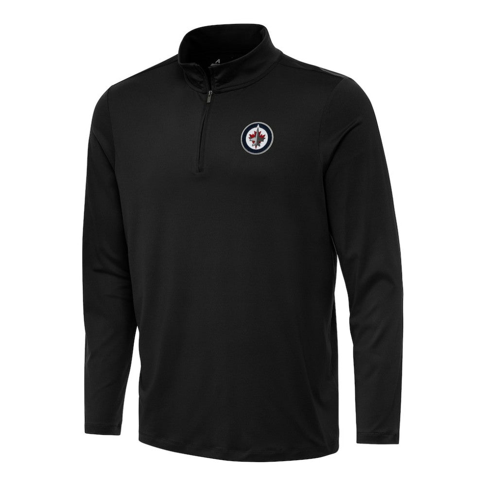 NHL Winnipeg Jets Antigua Reprocess Quarter-Zip Top - Black