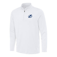 NHL Tampa Bay Lightning Antigua Reprocess Quarter-Zip Top - White