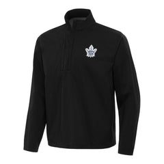 NHL Toronto Maple Leafs Antigua Brisk Quarter-Zip Windbreaker - Black