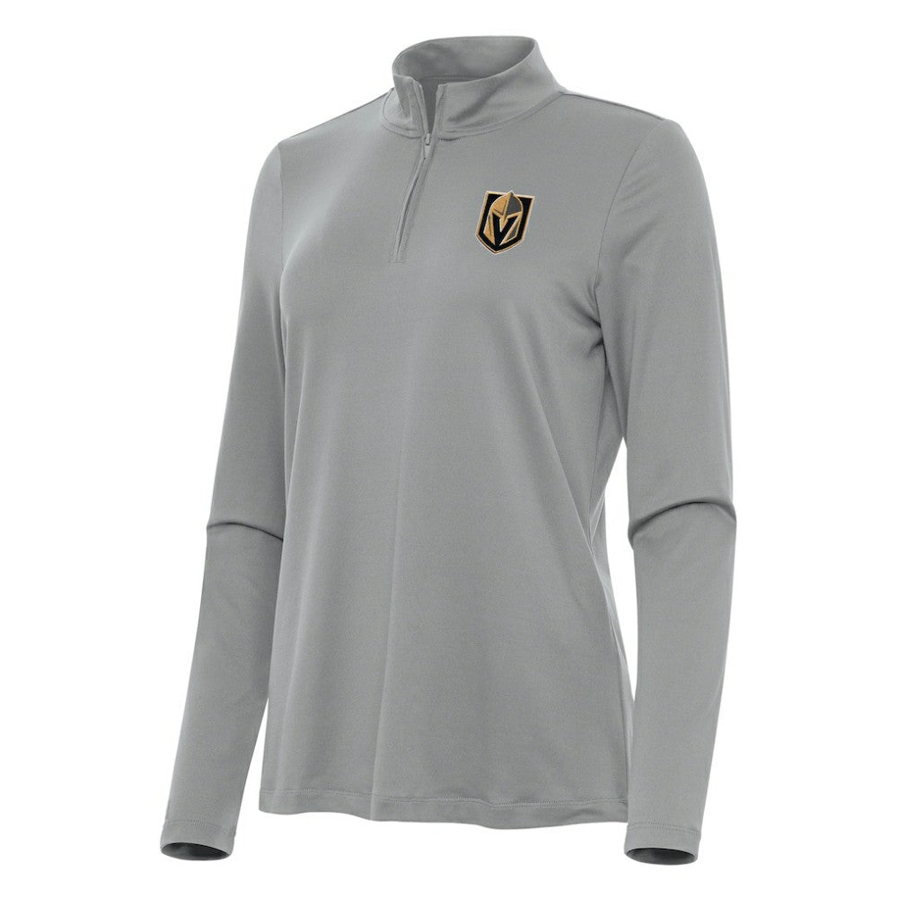 NHL Vegas Golden Knights Antigua Women's Reprocess Quarter-Zip Top - Gray