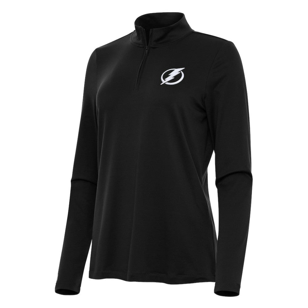 NHL Tampa Bay Lightning Antigua Women's Reprocess Quarter-Zip Top - Black