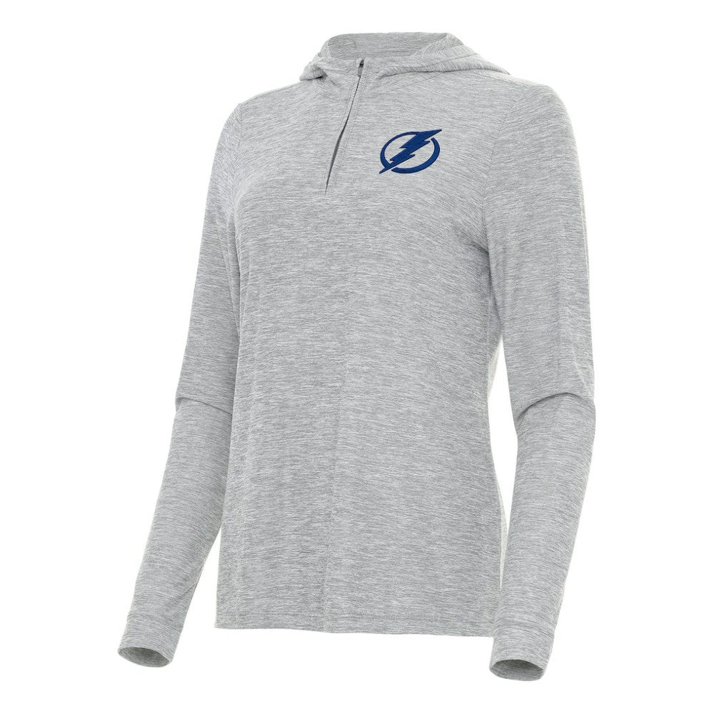 NHL Tampa Bay Lightning Antigua Women's Daybreak Quarter-Zip Hoodie - Heather Gray