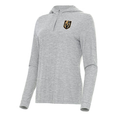 NHL Vegas Golden Knights Antigua Women's Daybreak Quarter-Zip Hoodie - Heather Gray