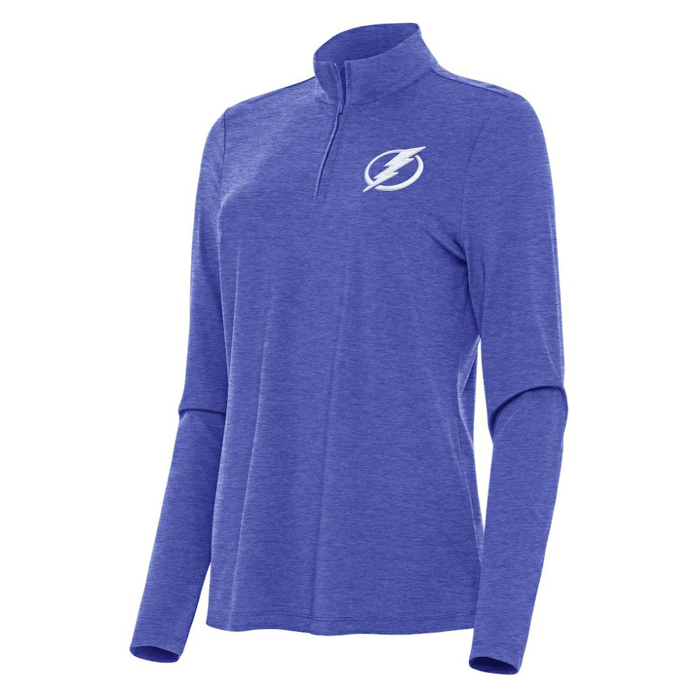 NHL Tampa Bay Lightning Antigua Women's Bright Quarter-Zip Top - Heather Royal