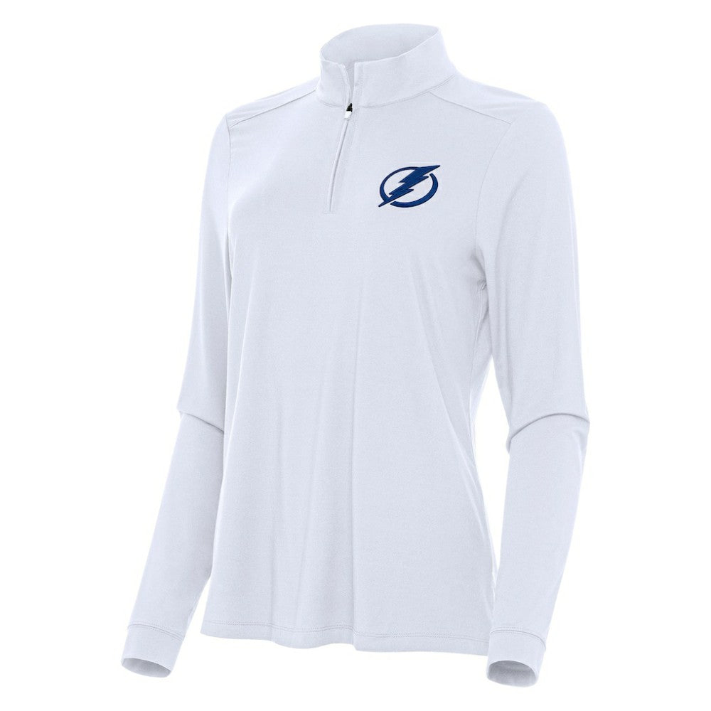 NHL Tampa Bay Lightning Antigua Women's Intent Quarter-Zip Top - White