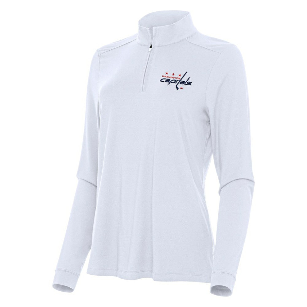 NHL Washington Capitals Antigua Women's Intent Quarter-Zip Top - White