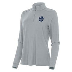 NHL Toronto Maple Leafs Antigua Women's Intent Quarter-Zip Top - Gray