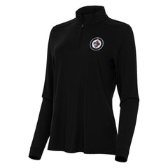 NHL Winnipeg Jets Antigua Women's Intent Quarter-Zip Top - Black