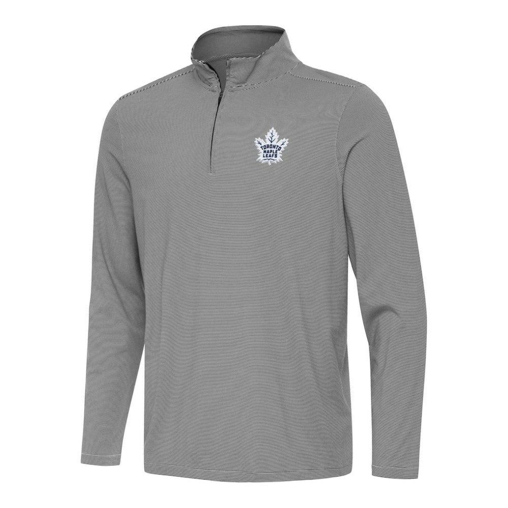 NHL Toronto Maple Leafs Antigua Twine Quarter-Zip Top - Black