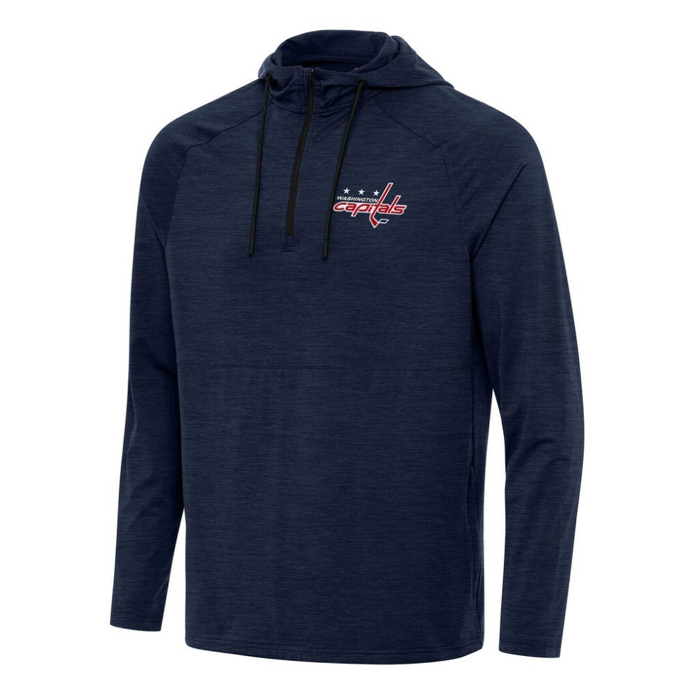 NHL Washington Capitals Antigua Spikes Quarter-Zip Hoodie - Heather Navy