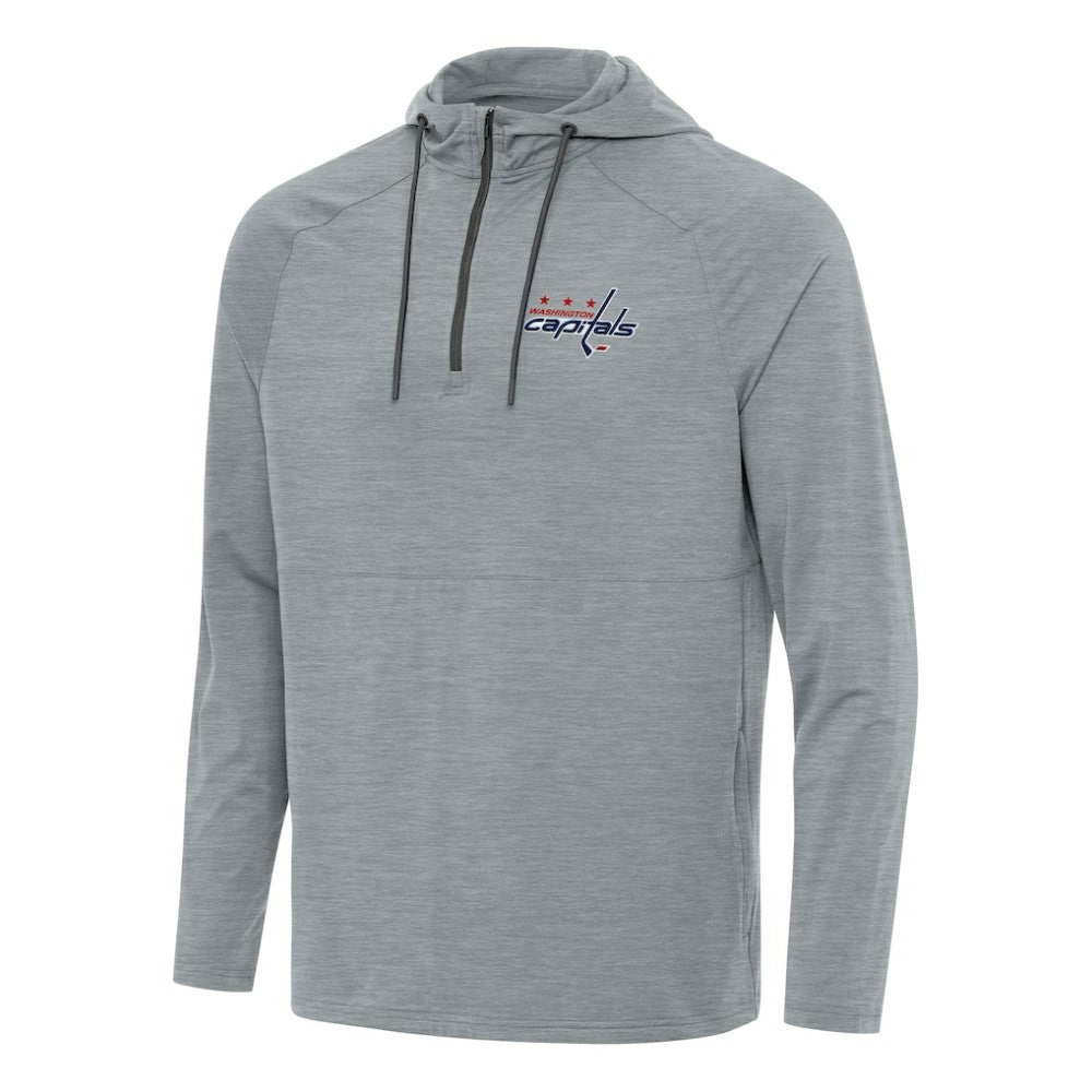 NHL Washington Capitals Antigua Spikes Quarter-Zip Hoodie - Heather Gray