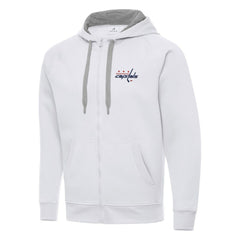 NHL Washington Capitals Antigua Big & Tall Victory Full-Zip Hoodie - White