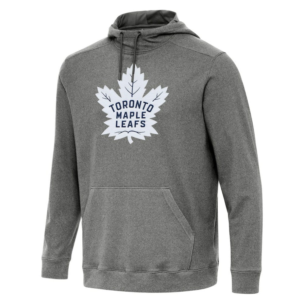 NHL Toronto Maple Leafs Antigua Cloud Pullover Hoodie - Heather Black
