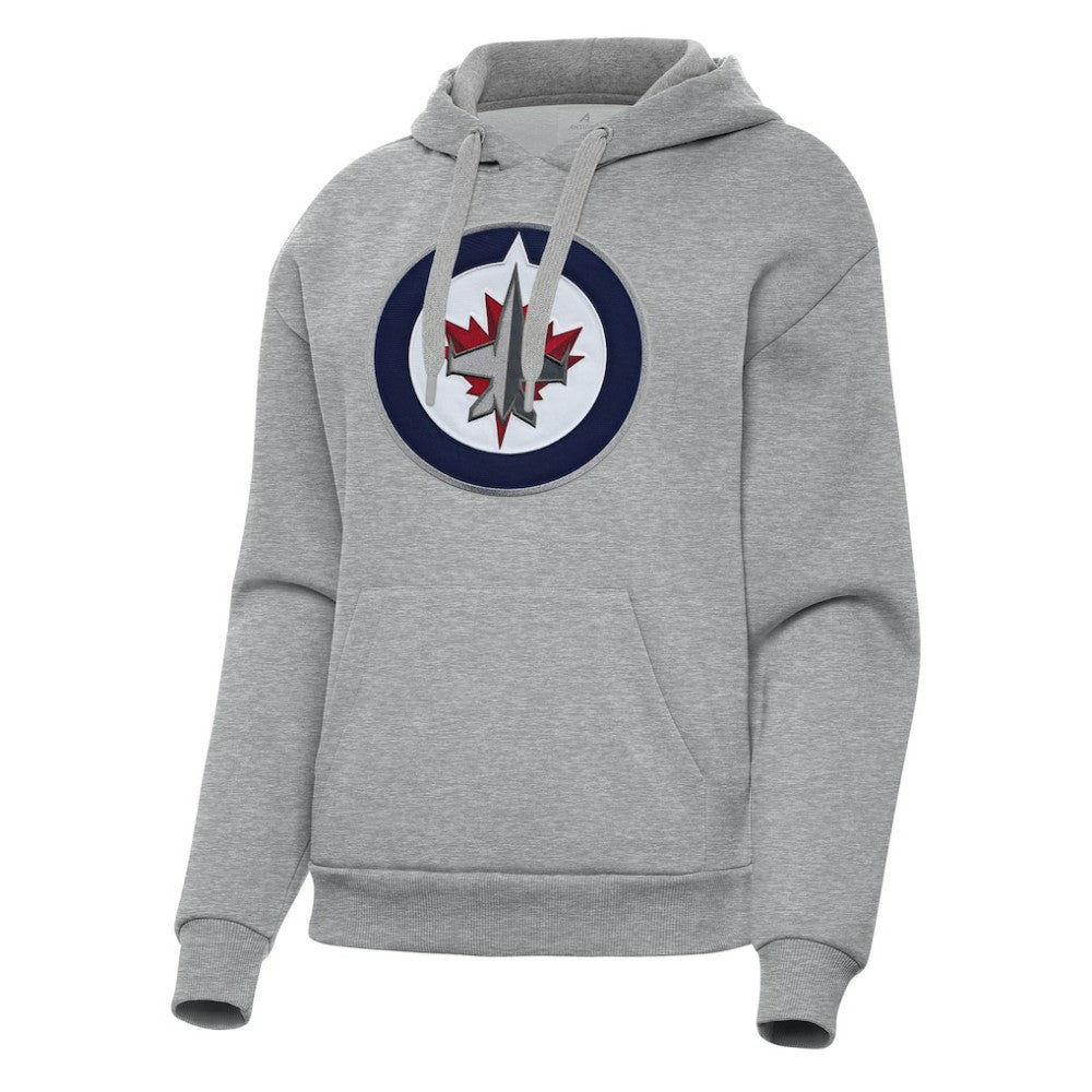 NHL Winnipeg Jets Antigua Women's Victory Pullover Hoodie - Heather Gray