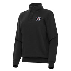 NHL Winnipeg Jets Antigua Women's Victory Quarter-Zip Sweatshirt - Black