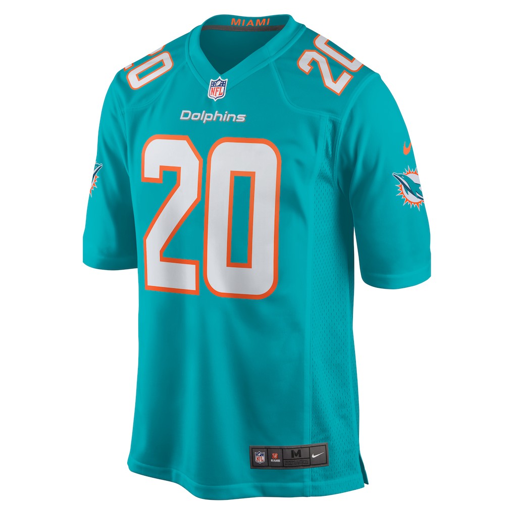 Jordyn Brooks Miami Dolphins Game Jersey Aqua