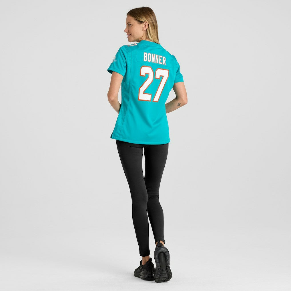 Ethan Bonner Miami Dolphins Women's Game Jersey Aqua