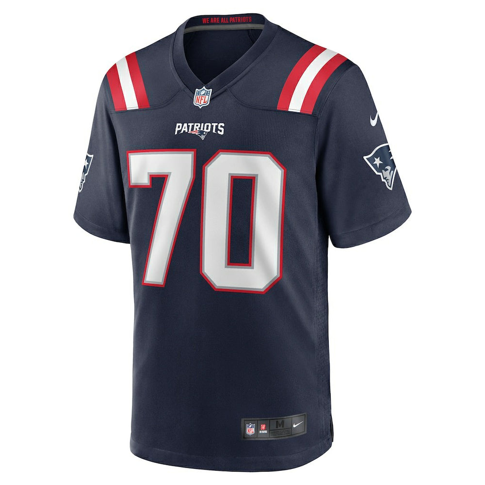 NFL Caedan Wallace New England Patriots Game Jersey - Navy