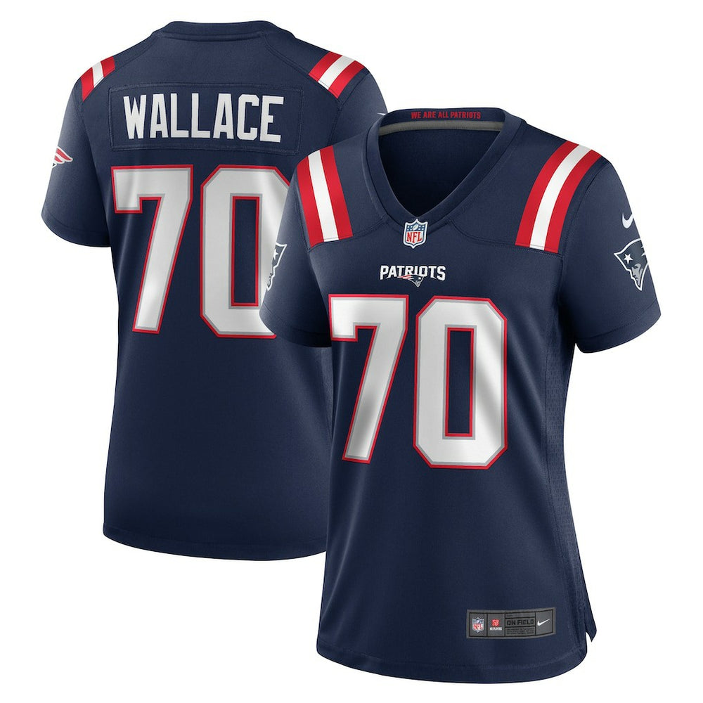 NFL Caedan Wallace New England Patriots Women's Game Jersey - Navy