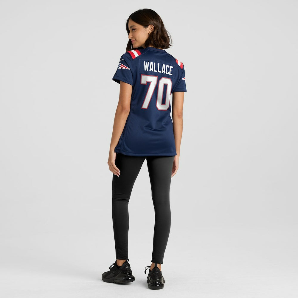NFL Caedan Wallace New England Patriots Women's Game Jersey - Navy
