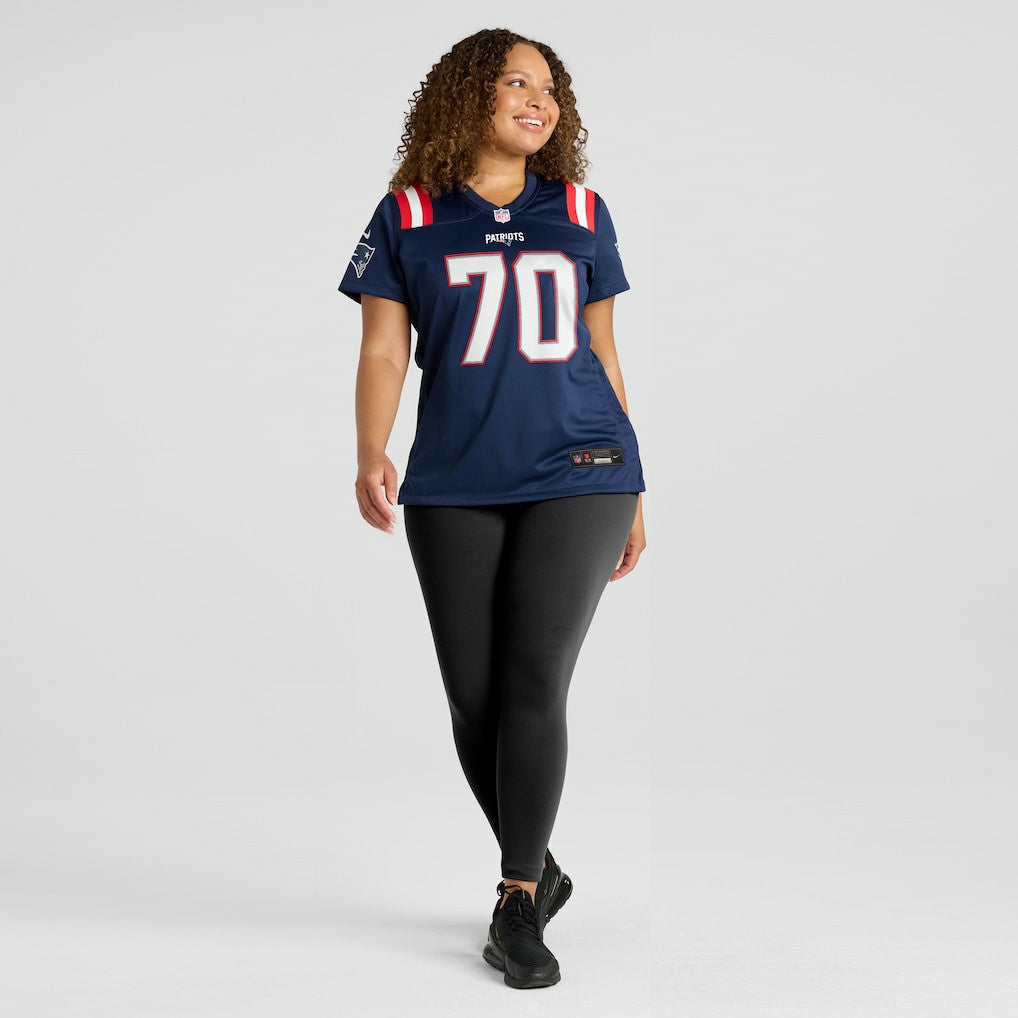 NFL Caedan Wallace New England Patriots Women's Game Jersey - Navy