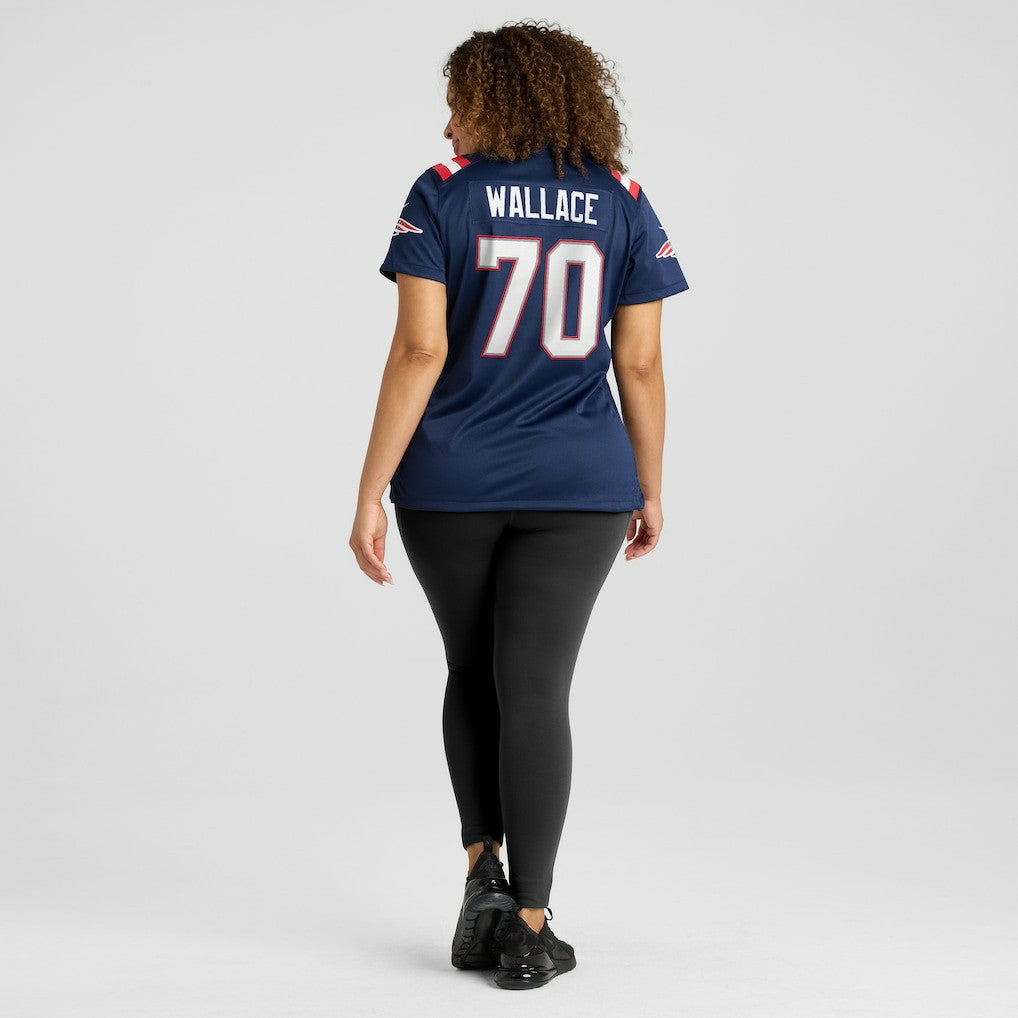NFL Caedan Wallace New England Patriots Women's Game Jersey - Navy