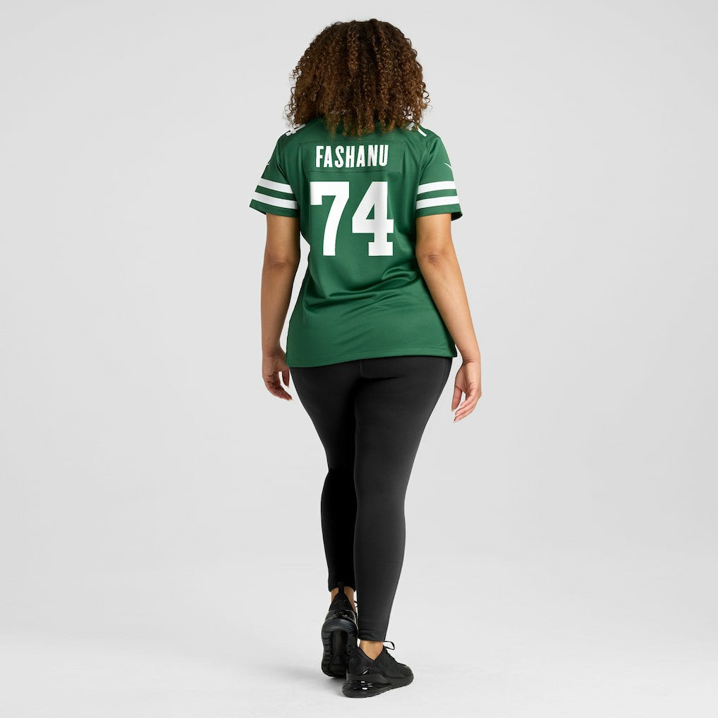 Olu Fashanu New York Jets Women's Game Jersey Legacy Green