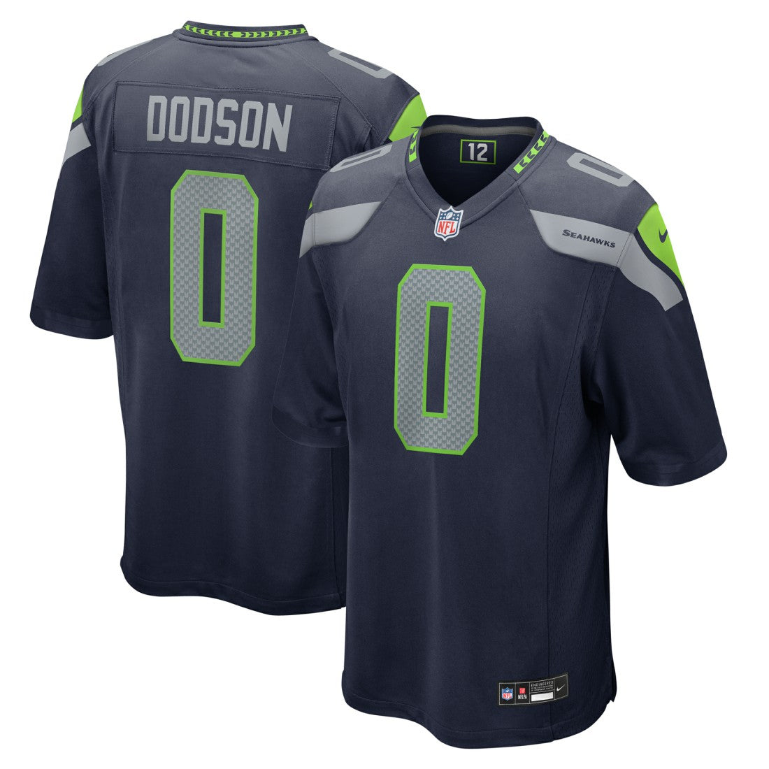 Tyrel Dodson Seattle Seahawks Game Jersey College Navy