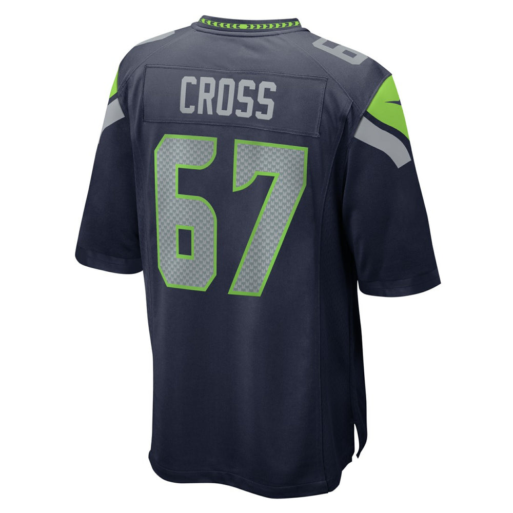 Charles Cross Seattle Seahawks Game Jersey College Navy