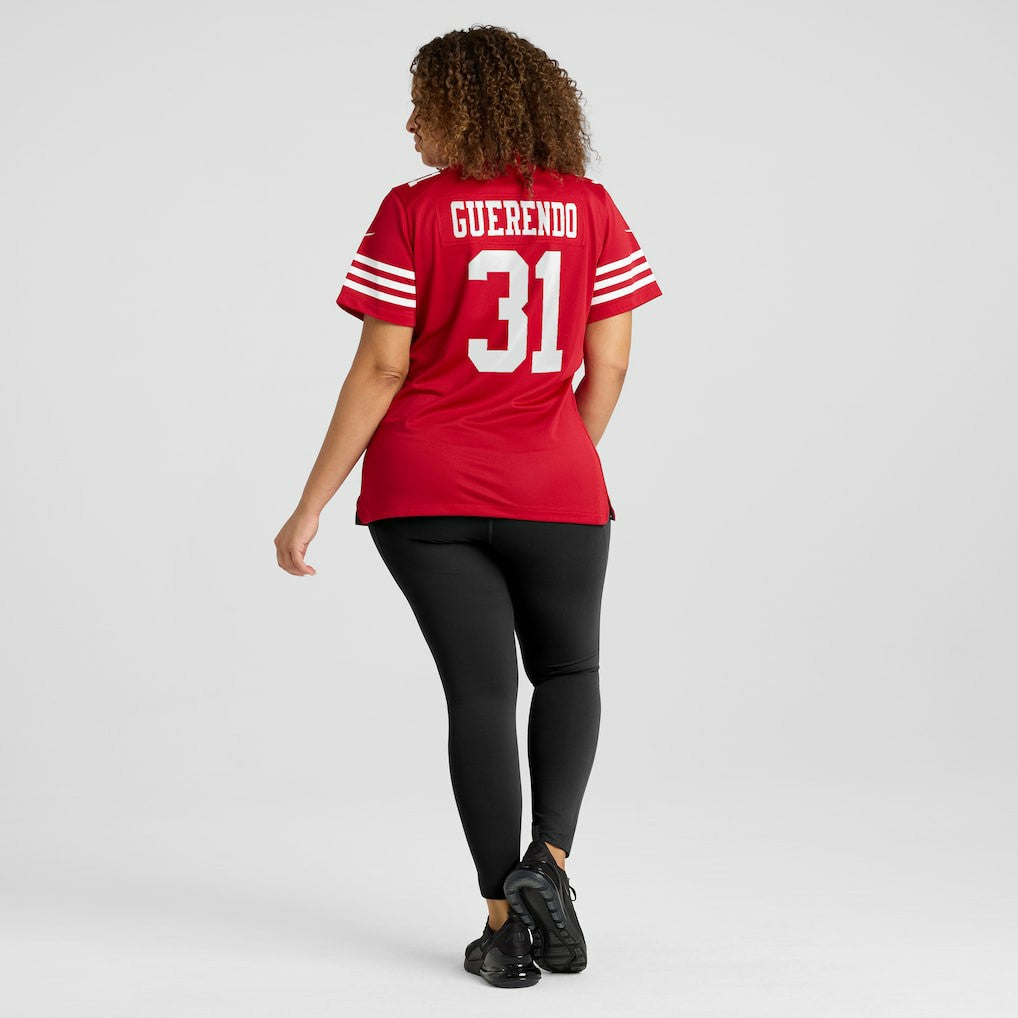 Isaac Guerendo San Francisco 49ers Women's Team Game Jersey Scarlet