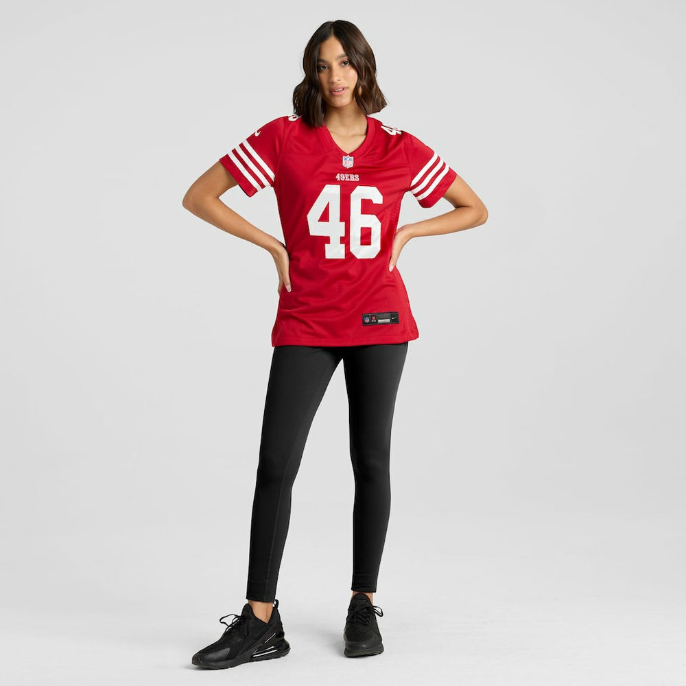 NFL Taybor Pepper San Francisco 49ers Women's Team Game Jersey - Scarlet