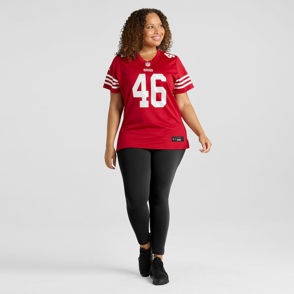 NFL Taybor Pepper San Francisco 49ers Women's Team Game Jersey - Scarlet