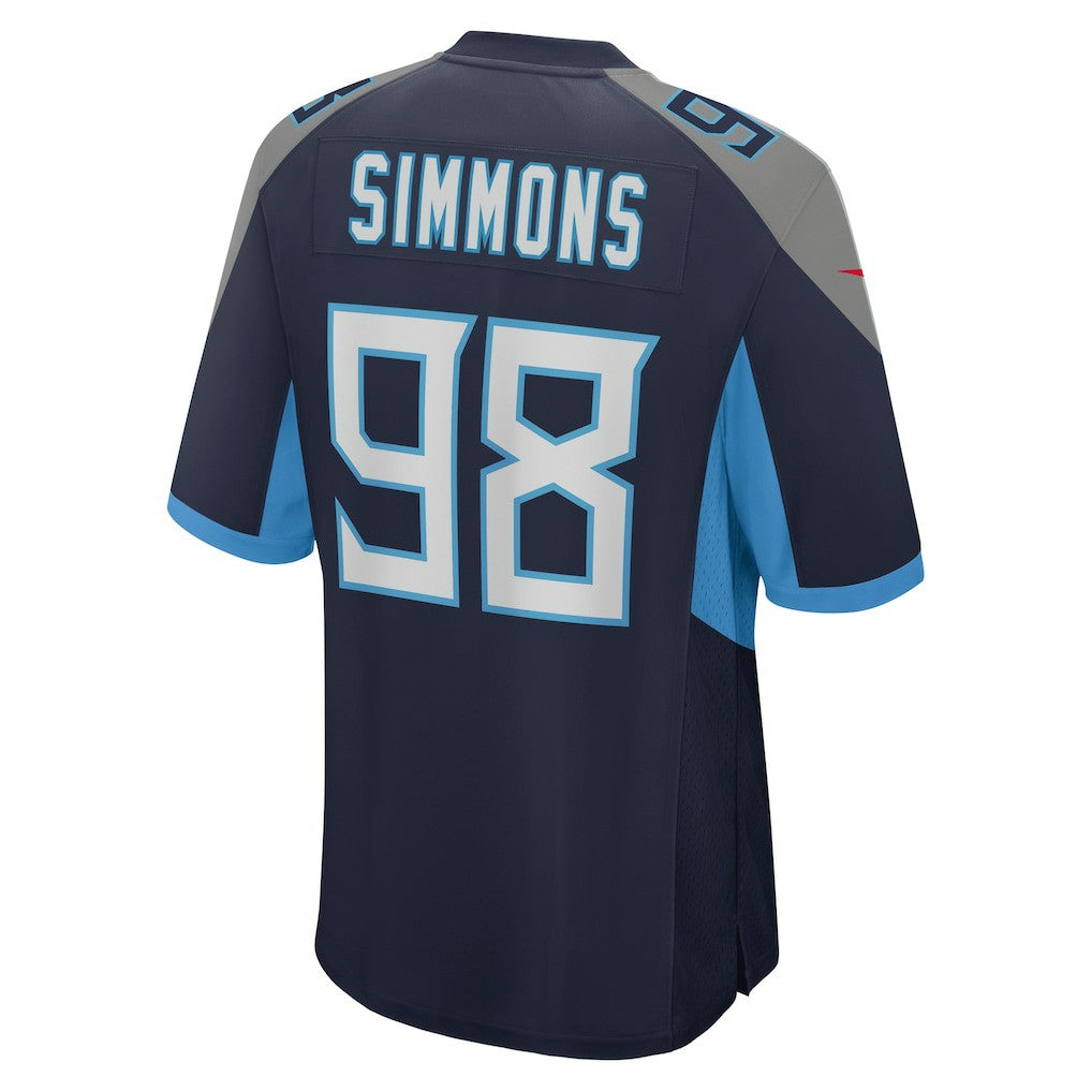 Jeffery Simmons Tennessee Titans Game Jersey Navy