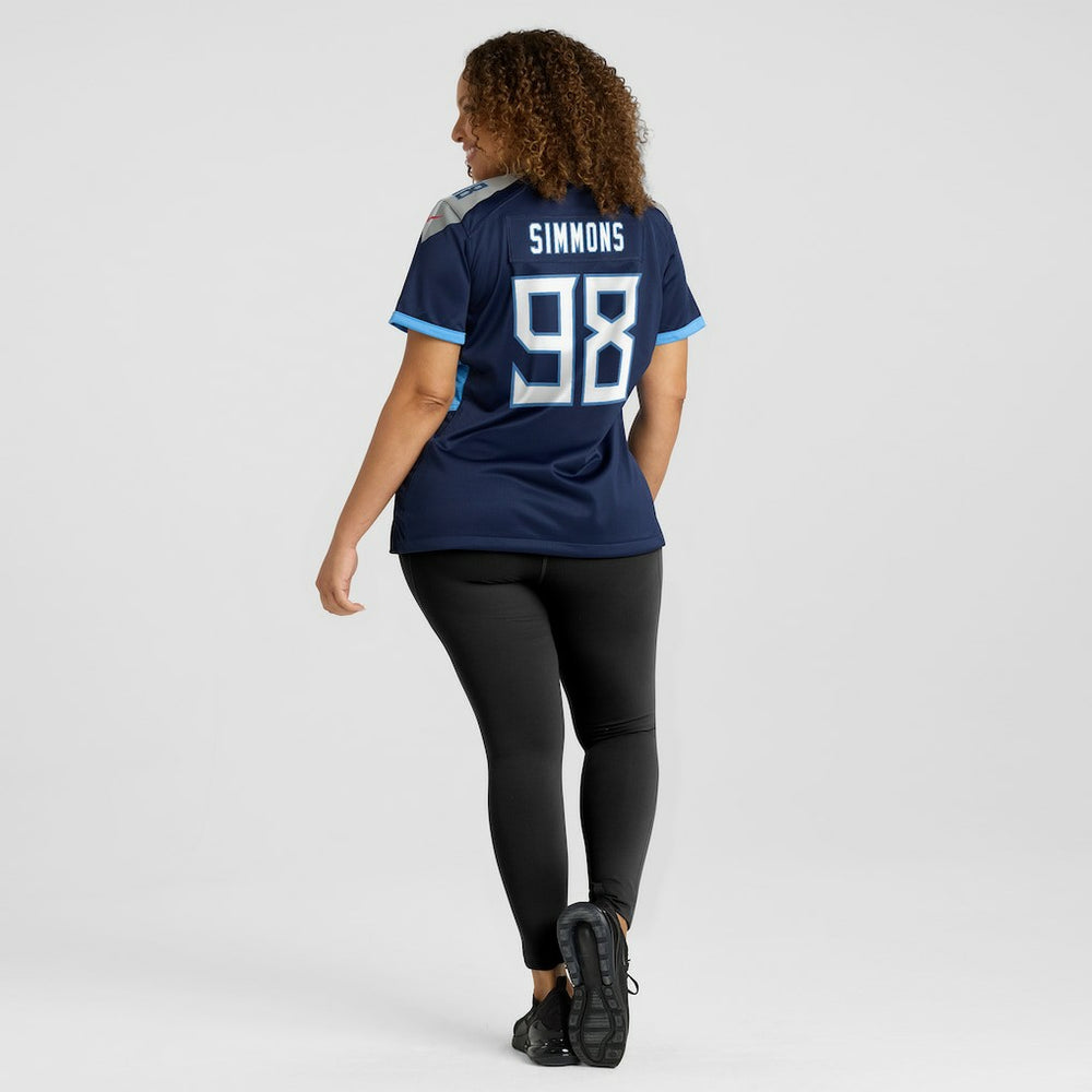 Jeffery Simmons Tennessee Titans Women's Alternate Game Jersey Navy