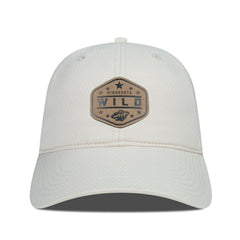 NHL Minnesota Wild Men's Levelwear Faux Leather Patch Unstructured Adjustable Hat - Cream