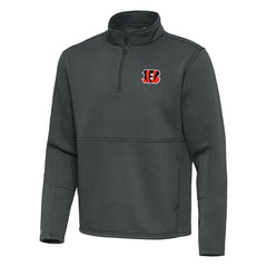 Cincinnati Bengals Antigua Twist Quarter-Zip Pullover Jacket Pewter