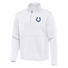 Indianapolis Colts Antigua Twist Quarter-Zip Pullover Jacket White